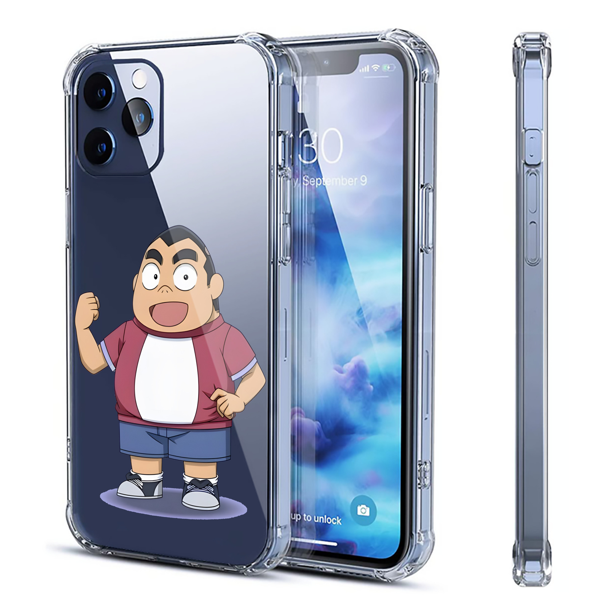 （画像用） 名探偵コナン 小嶋 元太 こじま げんた Detective Conan Kojima Genta 【iPhone 12シリーズ対応】透明スマホケース（クリアソフトケース）